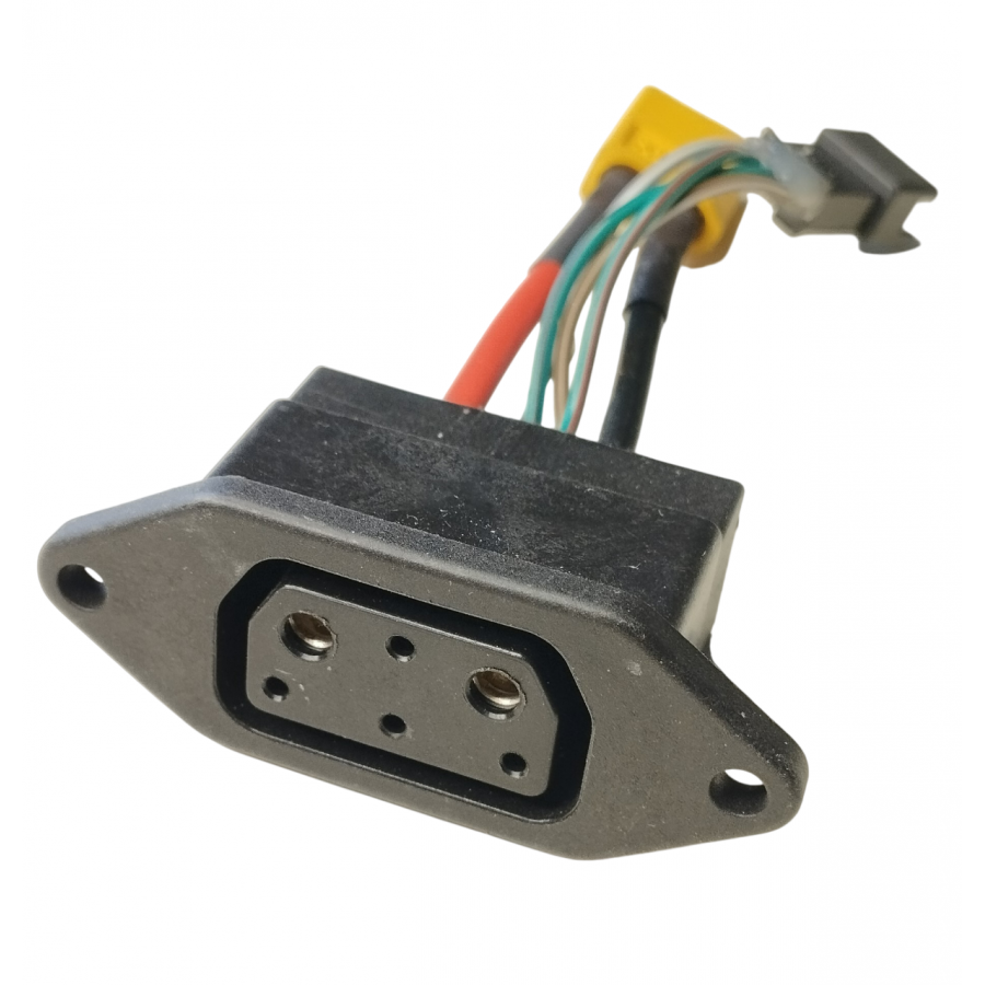 Prise de charge / décharge de batterie, prise ronde CUX/TC/TSX/TS Vmoto Super Soco - Pièces détachées d'origine - Petit prix