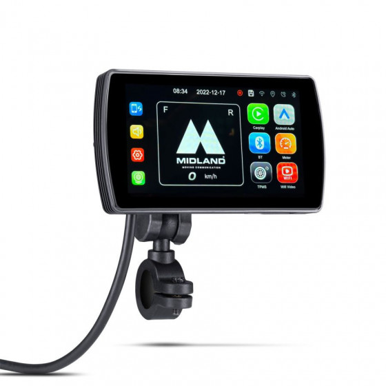 BikePlay Pro Midland – Écran CarPlay moto & scooter USB | E-Pièces