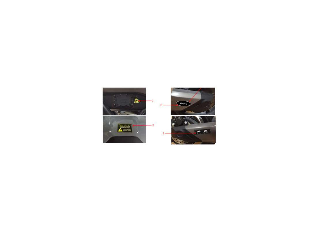 Pièce détachée Autocollants avertissement Super Soco TS Hunter