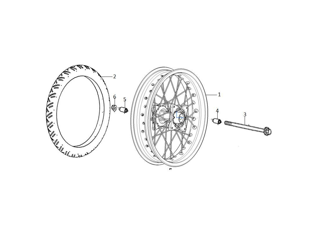 Pièce détachée Roue arrière rayons Super Soco TC Max 2020 à 2025