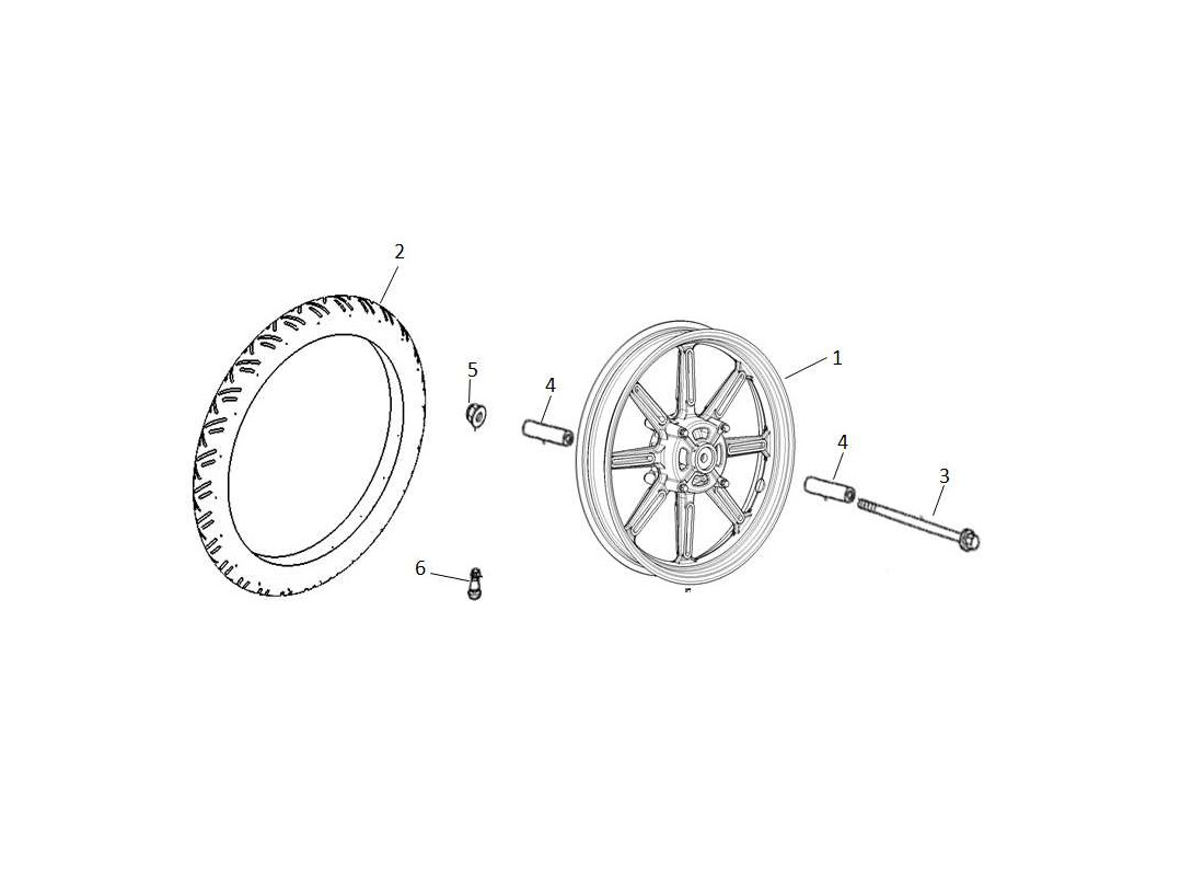 Pièce détachée Roue avant batons Super Soco TC Max 2020 à 2025