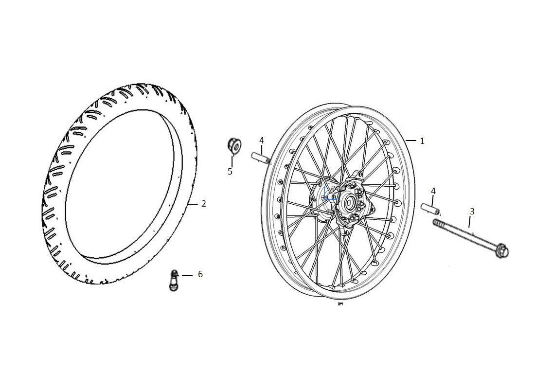 Pièce détachée Roue avant rayons Super Soco TC Max 2020 à 2025