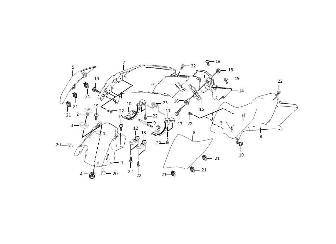 Pièce détachée Carénage avant supérieur Super Soco TC Max 2020 à 2025