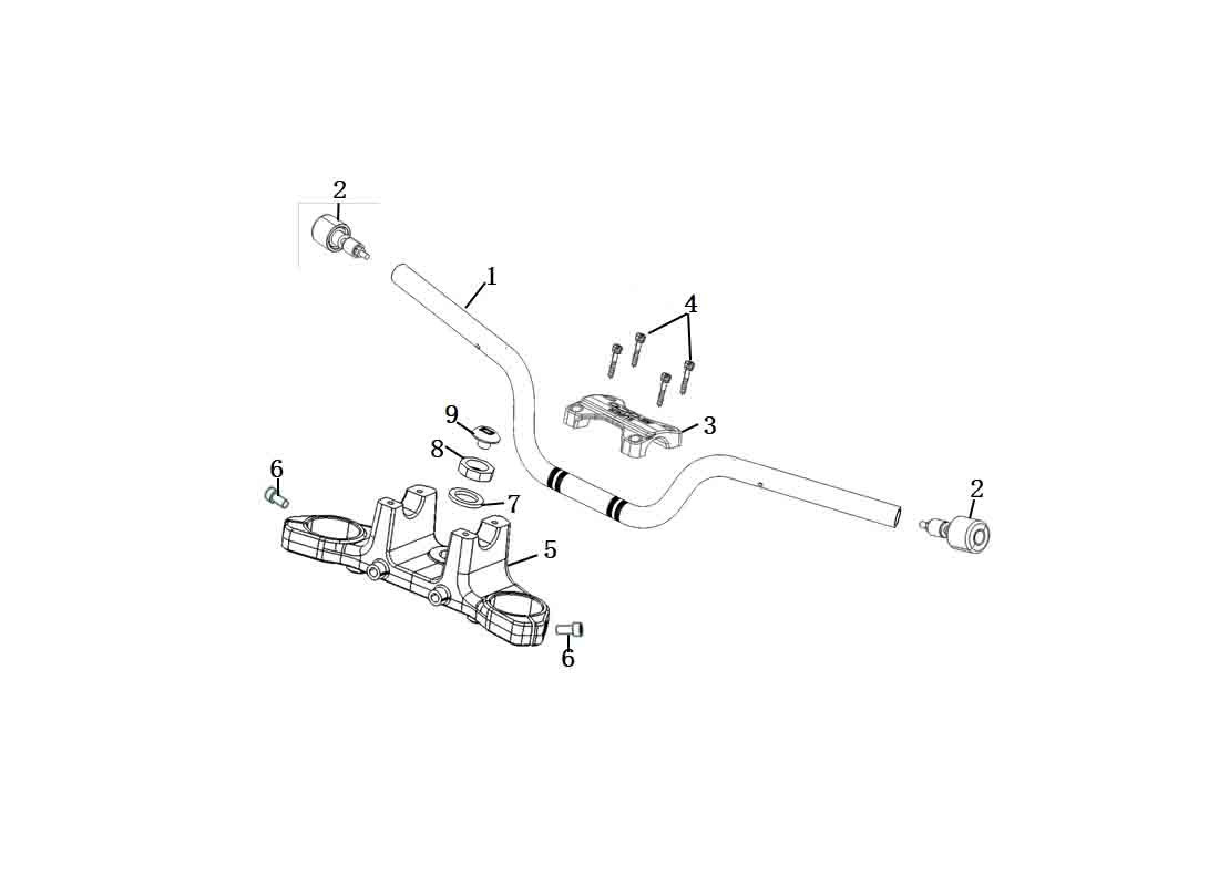 Pièce détachée Guidon Super Soco TC Wanderer Pro