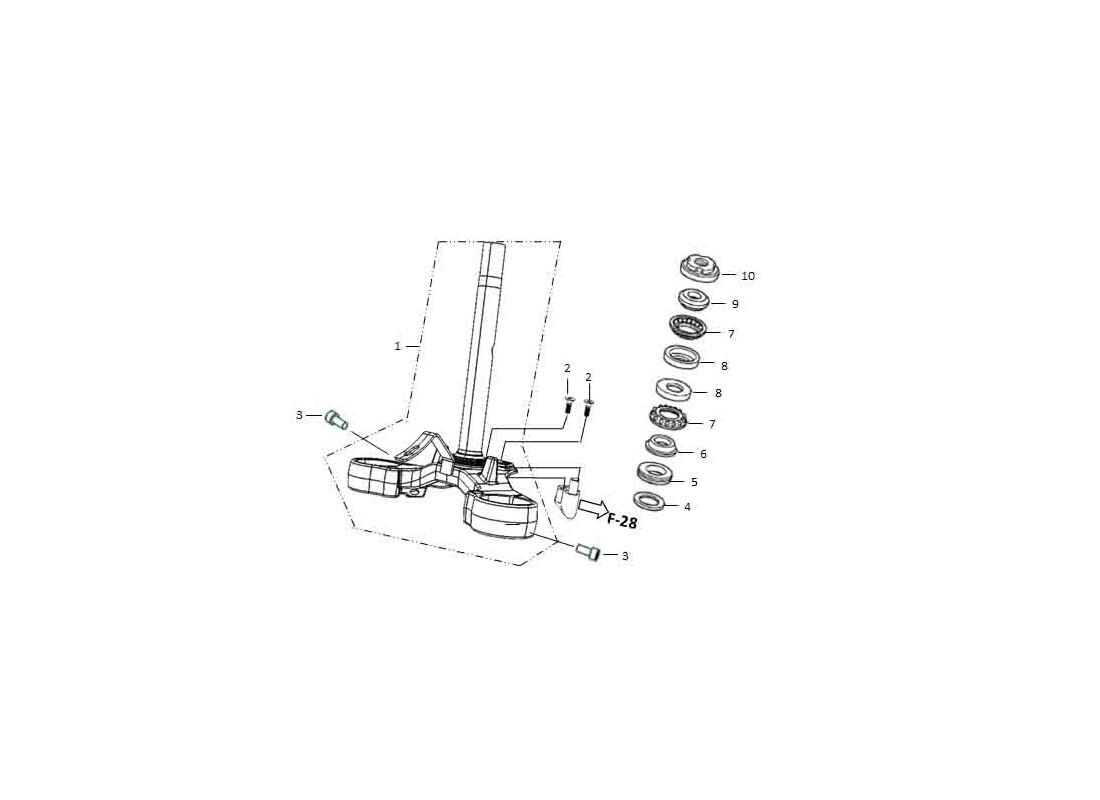 Pièce détachée Té de fourche Super Soco TC Wanderer Pro