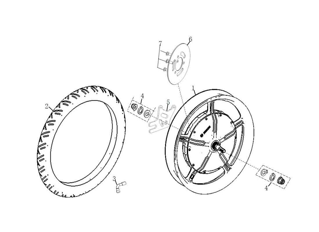 Pièce détachée Moteur roue arrière Super Soco TC Wanderer Pro