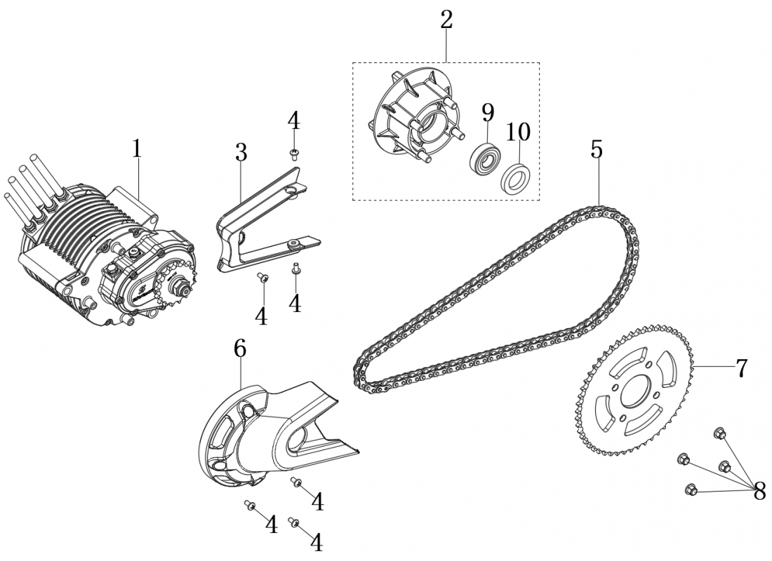 Pièce détachée Moteur et transmission Super Soco Vmoto Stash