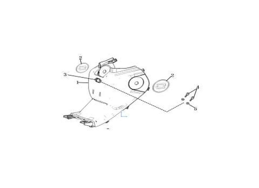 Pièce détachée Carénage avant sous selle Super Soco Vmoto CU Mini