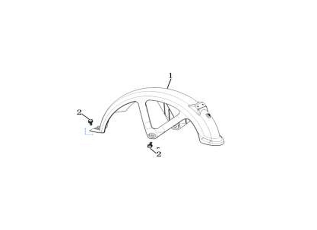 Pièce détachée Garde boue arrière Super Soco Vmoto CU Mini
