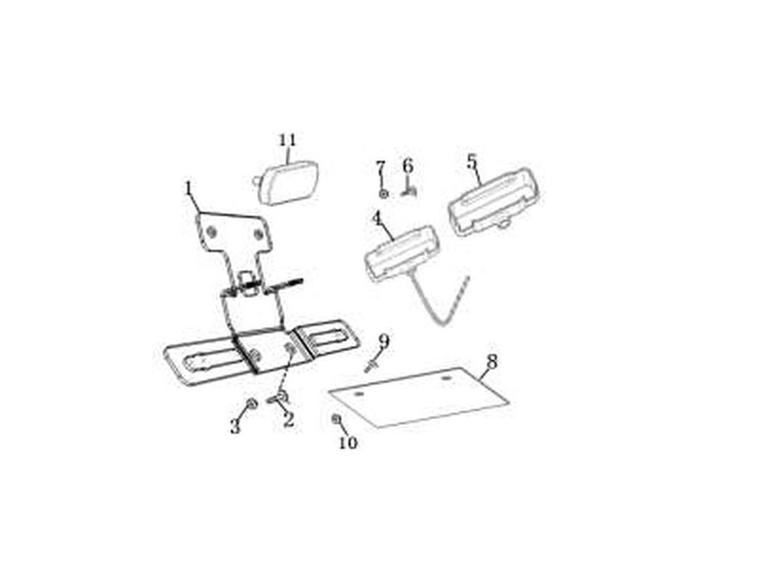 Pièce détachée Eclairage de plaque Super Soco Vmoto CU Mini