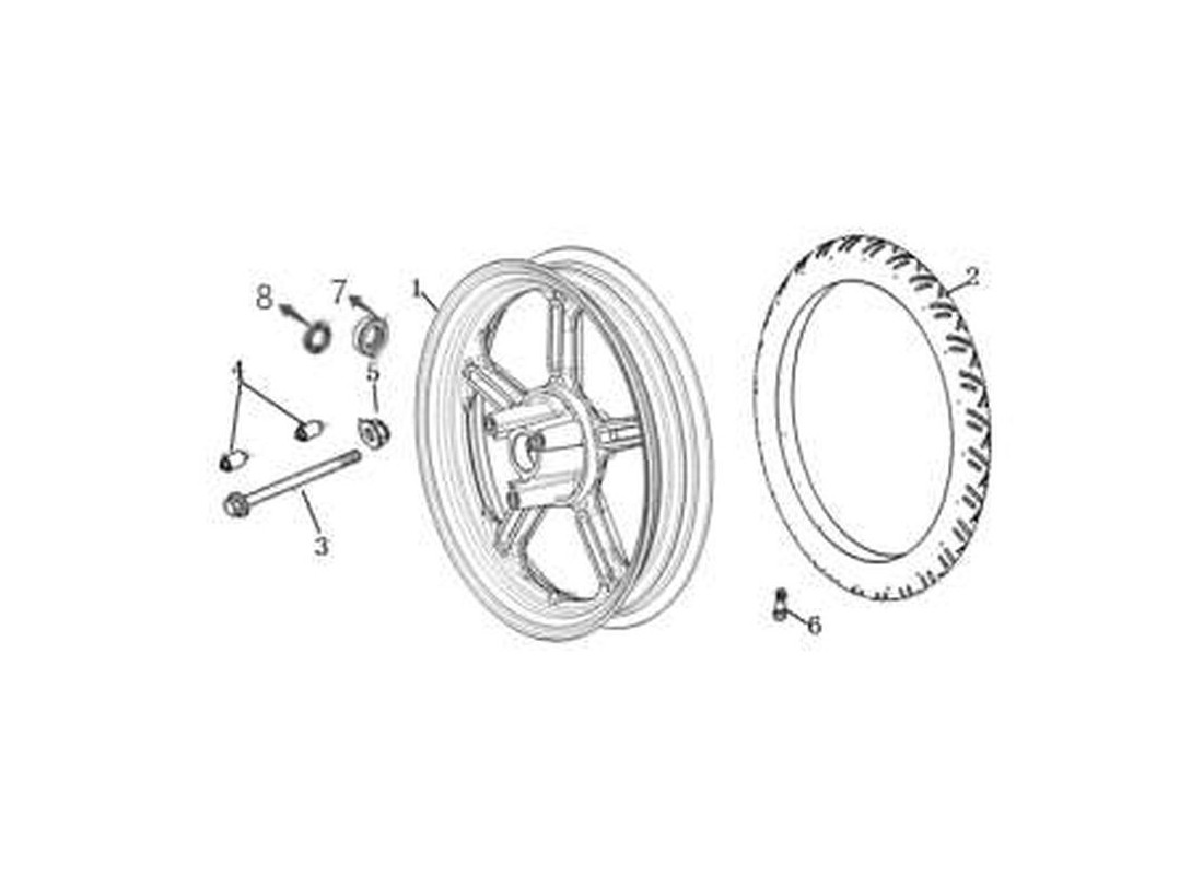 Pièce détachée Roue avant Super Soco Vmoto CU Mini
