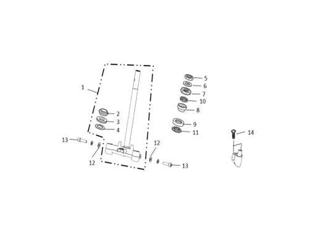 Pièce détachée Té de fourche Super Soco Vmoto CU Mini