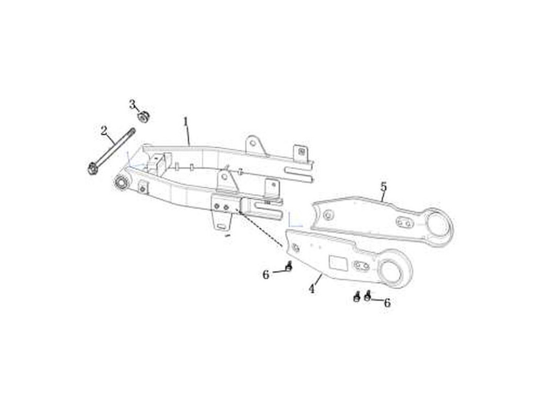 Pièce détachée Bras oscillant Super Soco Vmoto CU Mini