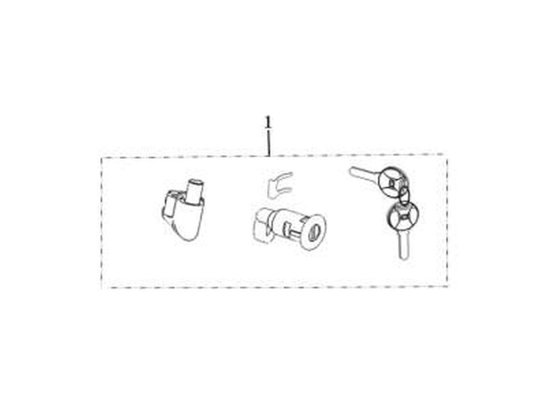Pièce détachée Kit serrure Super Soco Vmoto CU Mini