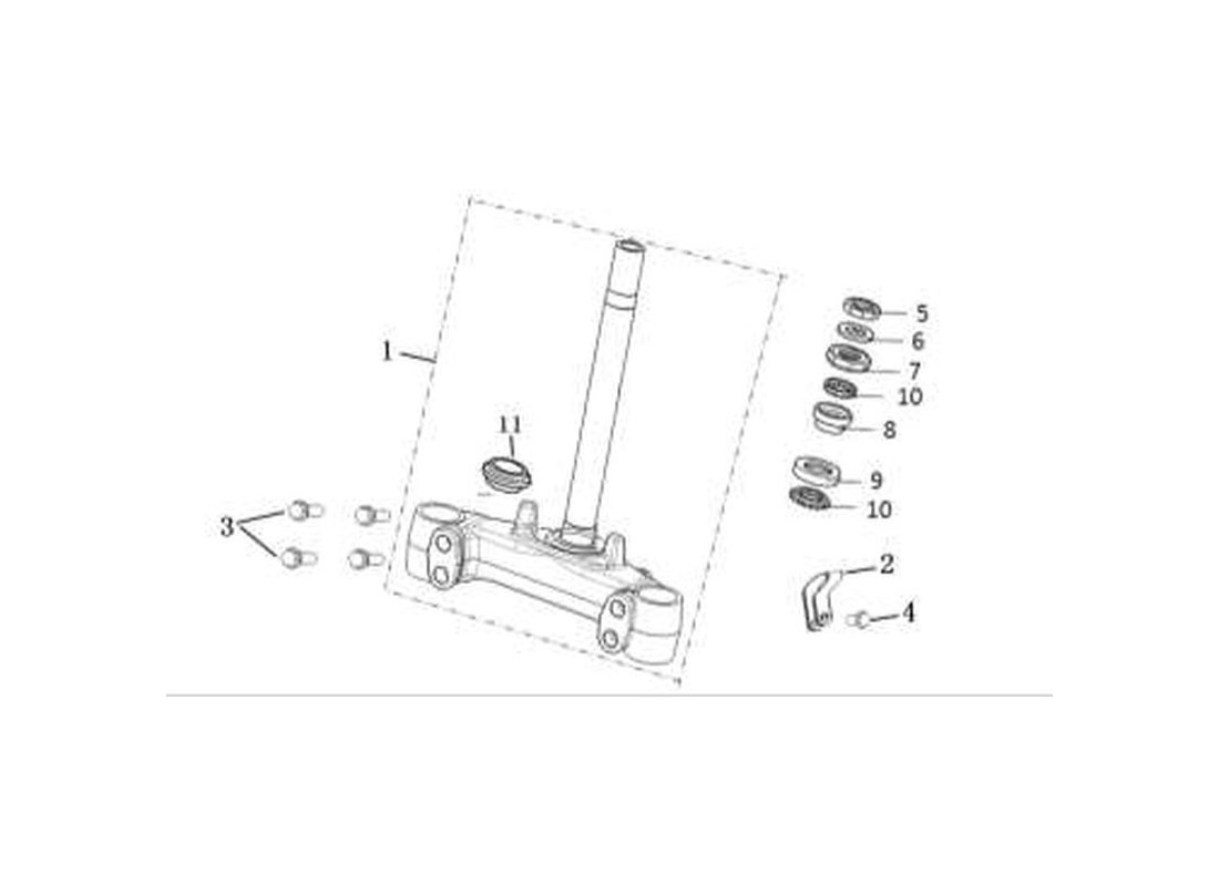 Pièce détachée Té de fourche Super Soco CUX