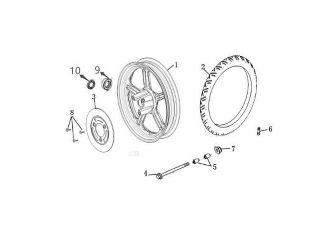 Pièce détachée Roue avant Super Soco CUX
