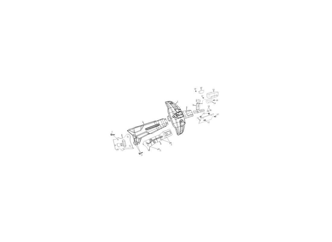Pièce détachée Support de plaque Vmoto Super Soco TC Wanderer